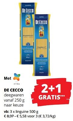 Promoties De cecco deegwaren linguine - De Cecco - Geldig van 18/01/2024 tot 31/01/2024 bij Spar (Colruytgroup)