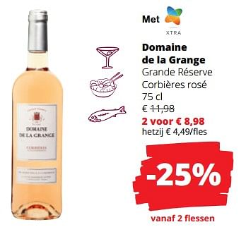 Promoties Domaine de la grange grande réserve corbières rosé - Rosé wijnen - Geldig van 18/01/2024 tot 31/01/2024 bij Spar (Colruytgroup)