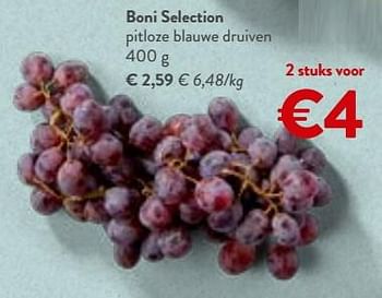 Promoties Boni selection pitloze blauwe druiven - Boni - Geldig van 17/01/2024 tot 30/01/2024 bij OKay