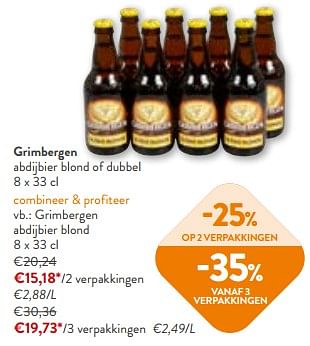 Promoties Grimbergen abdijbier blond - Grimbergen - Geldig van 17/01/2024 tot 30/01/2024 bij OKay