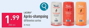 Promotions Après-shampoing - LACURA - Valide de 22/01/2024 à 27/01/2024 chez Aldi