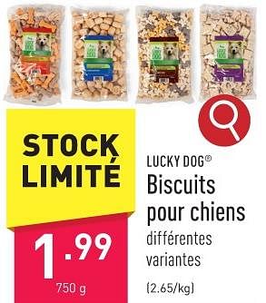 Promotions Biscuits pour chiens - LUCKY DOG - Valide de 22/01/2024 à 27/01/2024 chez Aldi