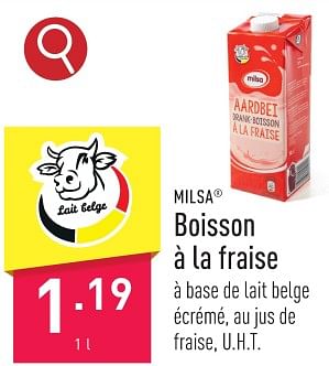 Promotions Boisson à la fraise - Milsa - Valide de 22/01/2024 à 27/01/2024 chez Aldi