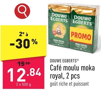 Promotions Café moulu moka royal - Douwe Egberts - Valide de 22/01/2024 à 27/01/2024 chez Aldi