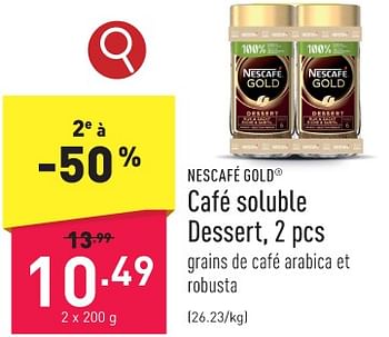 Promotions Café soluble dessert - Nescafe - Valide de 22/01/2024 à 27/01/2024 chez Aldi