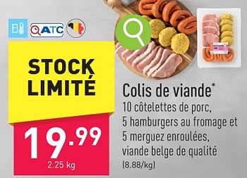 Promotions Colis de viande - Produit maison - Aldi - Valide de 22/01/2024 à 27/01/2024 chez Aldi