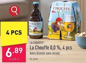 Promotions La chouffe 0,0 % - Brasserie d'Achouffe - Valide de 22/01/2024 à 27/01/2024 chez Aldi