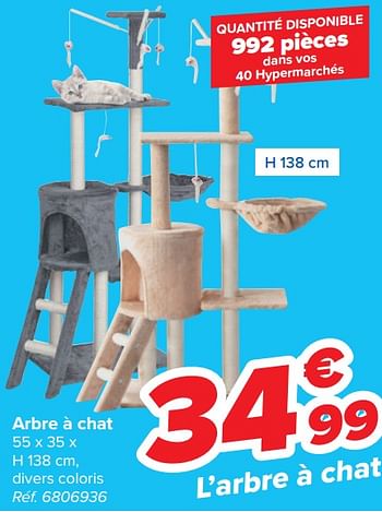 Promotions Arbre à chat - Produit maison - Carrefour  - Valide de 17/01/2024 à 29/01/2024 chez Carrefour