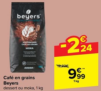Promotions Café en grains beyers - Beyers - Valide de 17/01/2024 à 29/01/2024 chez Carrefour