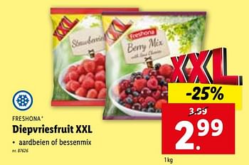 Promoties Diepvriesfruit xxl - Freshona - Geldig van 24/01/2024 tot 30/01/2024 bij Lidl