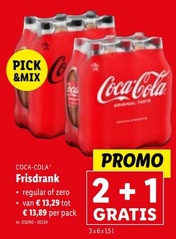 Promoties Frisdrank - Coca Cola - Geldig van 24/01/2024 tot 30/01/2024 bij Lidl