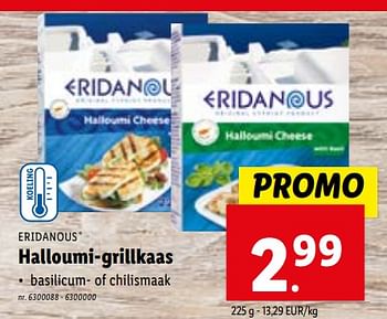 Promoties Halloumi-grillkaas - Eridanous - Geldig van 24/01/2024 tot 30/01/2024 bij Lidl