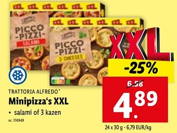 Promoties Minipizza‘s xxl - Trattoria Alfredo - Geldig van 24/01/2024 tot 30/01/2024 bij Lidl