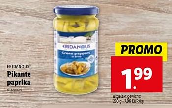 Promoties Pikante paprika - Eridanous - Geldig van 24/01/2024 tot 30/01/2024 bij Lidl