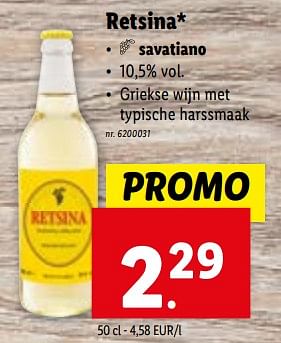 Promoties Retsina - Witte wijnen - Geldig van 24/01/2024 tot 30/01/2024 bij Lidl