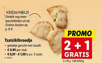 Promoties Tzatzikibroodje - Huismerk - Lidl - Geldig van 24/01/2024 tot 30/01/2024 bij Lidl
