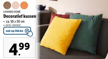 Promoties Decoratief kussen - Livarno - Geldig van 24/01/2024 tot 30/01/2024 bij Lidl