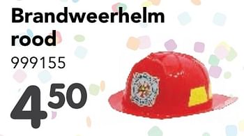 Promoties Brandweerhelm rood - Huismerk - Happyland - Geldig van 15/01/2024 tot 17/02/2024 bij Happyland