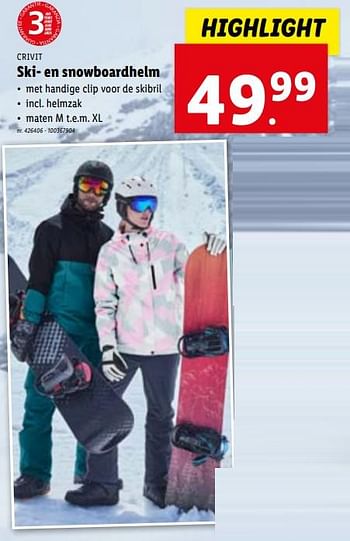 Promoties Ski- en snowboardhelm - Crivit - Geldig van 24/01/2024 tot 30/01/2024 bij Lidl