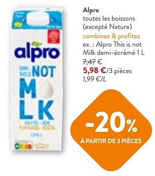Promotions Alpro this is not milk demi-écrémé - Alpro - Valide de 17/01/2024 à 30/01/2024 chez OKay