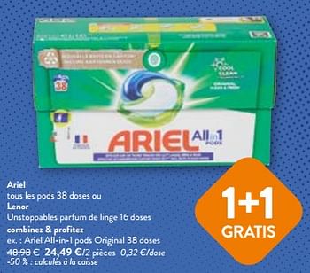 Promotions Ariel all-in-1 pods original - Ariel - Valide de 17/01/2024 à 30/01/2024 chez OKay