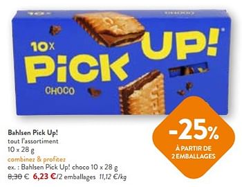 Promotions Bahlsen pick up! choco - Bahlsen - Valide de 17/01/2024 à 30/01/2024 chez OKay