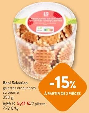 Promotions Boni selection galettes croquantes au beurre - Boni - Valide de 17/01/2024 à 30/01/2024 chez OKay