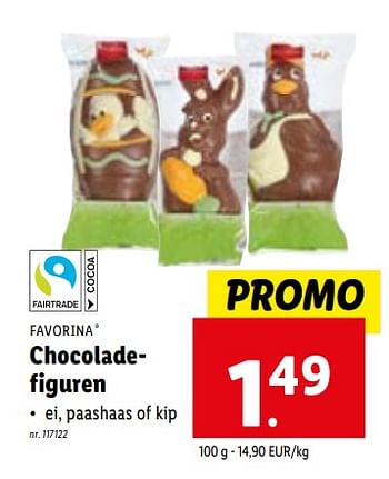 Promoties Chocoladefiguren - Favorina - Geldig van 24/01/2024 tot 30/01/2024 bij Lidl