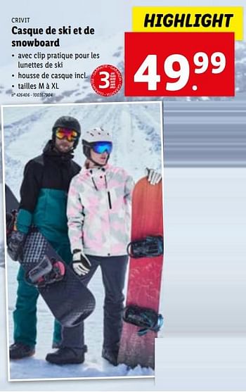 Promotions Casque de ski et de snowboard - Crivit - Valide de 24/01/2024 à 30/01/2024 chez Lidl