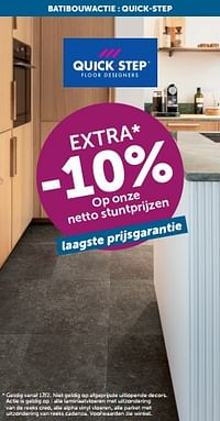 Laminaat + parket extra -10% op onze netto stuntprijzen-QuickStep