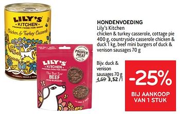Promoties Hondenvoeding lily’s kitchen -25% bij aankoop van 1 stuk - Lily's Kitchen - Geldig van 17/01/2024 tot 30/01/2024 bij Alvo