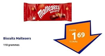 Promotions Biscuits maltesers - Maltesers - Valide de 17/01/2024 à 23/01/2024 chez Action