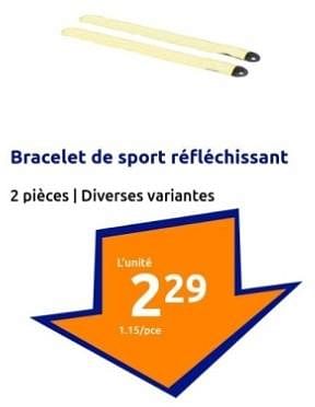 Promotions Bracelet de sport réfléchissant - Produit Maison - Action - Valide de 17/01/2024 à 23/01/2024 chez Action