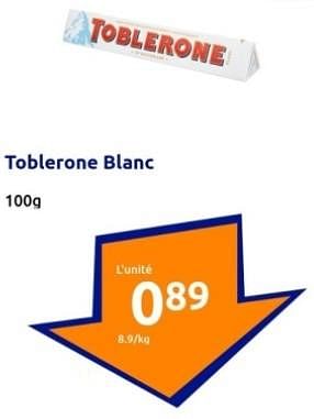 Promotions Toblerone blanc - Toblerone - Valide de 17/01/2024 à 23/01/2024 chez Action