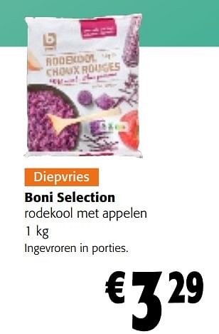 Promoties Boni selection rodekool met appelen - Boni - Geldig van 17/01/2024 tot 30/01/2024 bij Colruyt