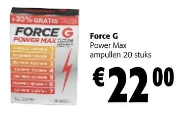 Promoties Force g power max ampullen - Nutrisant? - Geldig van 17/01/2024 tot 30/01/2024 bij Colruyt