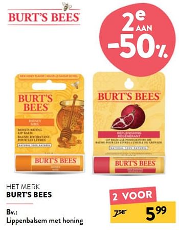 Promoties Lippenbalsem met honing - Burt`s bees - Geldig van 17/01/2024 tot 30/01/2024 bij DI