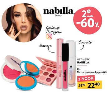 Promoties Matte vloeibare lippenstift - Nabilla - Geldig van 17/01/2024 tot 30/01/2024 bij DI