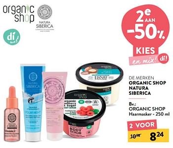 Promoties Organic shop haarmasker - Organic Shop - Geldig van 17/01/2024 tot 30/01/2024 bij DI