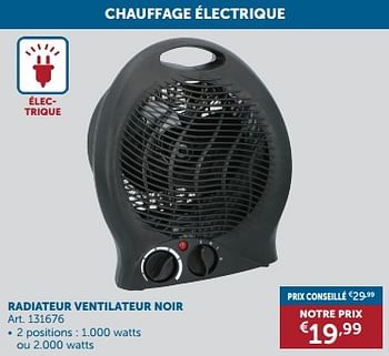 Promotions Beauheat radiateur ventilateur noir - Beauheat - Valide de 23/01/2024 à 26/02/2024 chez Zelfbouwmarkt