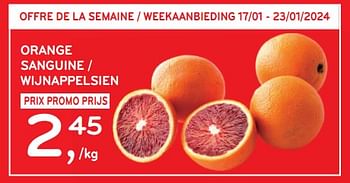 Promotions Orange sanguine - Produit maison - Alvo - Valide de 17/01/2024 à 30/01/2024 chez Alvo