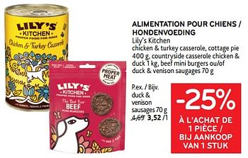 Promotions Alimentation pour chiens lily’s kitchen -25% à l’achat de 1 pièce - Lily's Kitchen - Valide de 17/01/2024 à 30/01/2024 chez Alvo