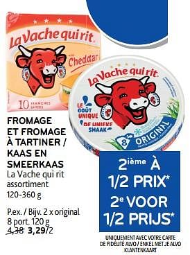 Promotions Fromage et fromage à tartiner la vache qui rit 2ième à 1-2 prix - La Vache Qui Rit - Valide de 17/01/2024 à 30/01/2024 chez Alvo
