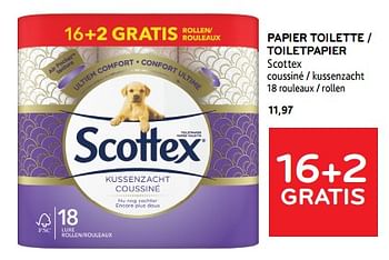 Promotions Papier toilette scottex 16+2 gratis - Scottex - Valide de 17/01/2024 à 30/01/2024 chez Alvo