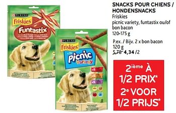 Promotions Snacks pour chiens friskies 2ième à 1-2 prix - Purina - Valide de 17/01/2024 à 30/01/2024 chez Alvo