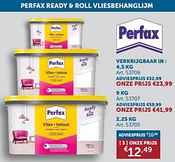 Perfax ready + roll vliesbehanglijm