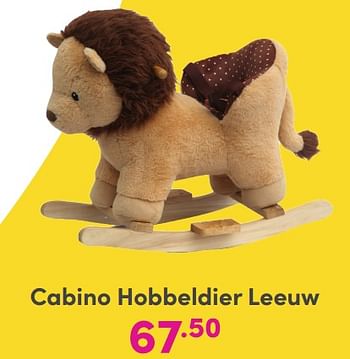 Promoties Cabino hobbeldier leeuw - Cabino - Geldig van 01/01/2024 tot 03/02/2024 bij Baby & Tiener Megastore