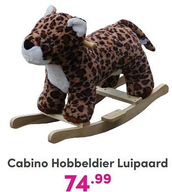 Promoties Cabino hobbeldier luipaard - Cabino - Geldig van 01/01/2024 tot 03/02/2024 bij Baby & Tiener Megastore