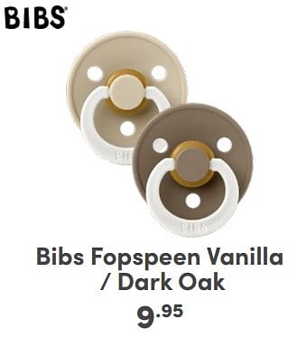 Promoties Bibs fopspeen vanilla - dark oak - Bibs - Geldig van 21/01/2024 tot 27/01/2024 bij Baby & Tiener Megastore