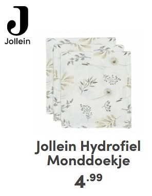 Promoties Jollein hydrofiel monddoekje - Jollein - Geldig van 21/01/2024 tot 27/01/2024 bij Baby & Tiener Megastore